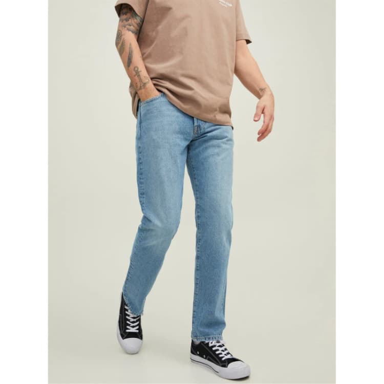 Image of Jack and Jones Mens Chris Slim Fit Jeans Blue Denim male 31W R
