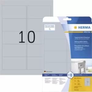 Image of Herma 4223 Labels 96 x 50.8mm Polyester film Silver 250 pc(s) Permanent Nameplates Laser, Copier