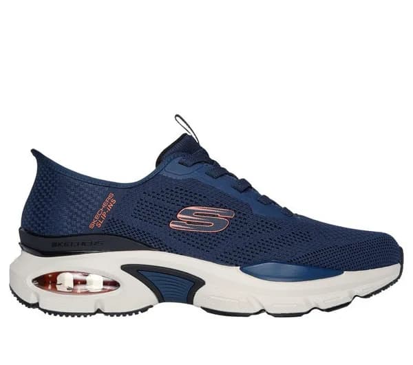 Image of Skechers Mens Skech-Air Ventura Vanderway Trainers UK Size 8 (EU 42) Navy Orange SKE2354-NVOR-8