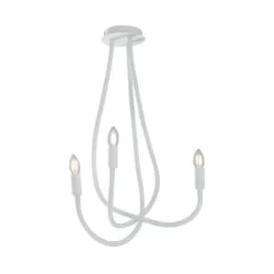 Image of Fan Europe LOVER 3 Light Multi Arm Semi Flush Ceiling light White 100x120cm
