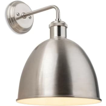 Image of Firstlight - Genoa Industrial Dome Wall Light Brushed Steel
