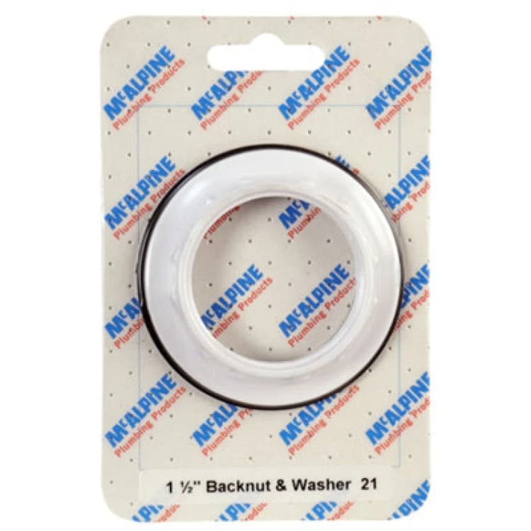 Image of McAlpine CARD-21 1.5" Backnut & Washer - BN2 White