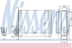 Image of Nissens Radiator Heat Matrix interior heating 73640