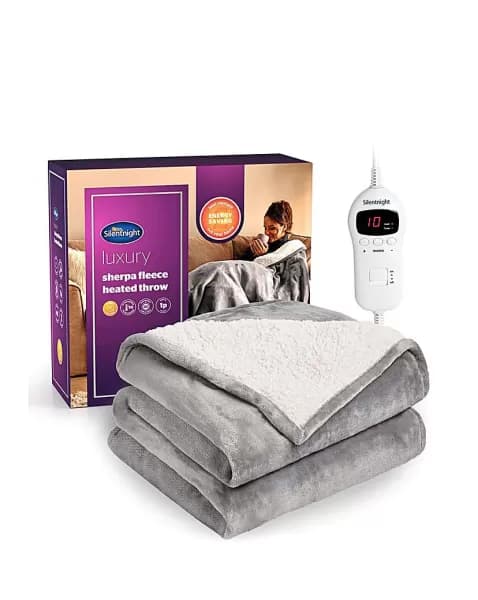 Image of Silentnight Sherpa Heated Throw - Extra Large