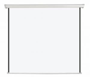 Image of Bi-Office Wall Screen Black Border White Housing 244x244