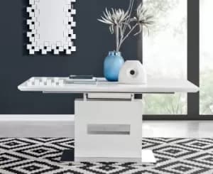 Image of Arezzo 200cm Large Extending White High Gloss Dining Table