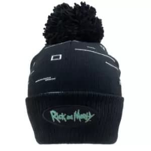 Image of Rick And Morty - Pixel Print (Beanie Pom) One Size