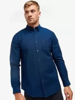 Image of Barbour International Kinetic Small Logo Long Sleeve Shirt - Blue Size S, Men