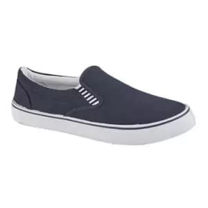 Image of Dek Boys Gusset Casual Canvas Yachting Shoes (6 UK) (Navy Blue)