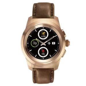 Image of MyKronoz Zetime Premium 44mm - Brushed Pink Gold/ Brown Vintage Leather Watch
