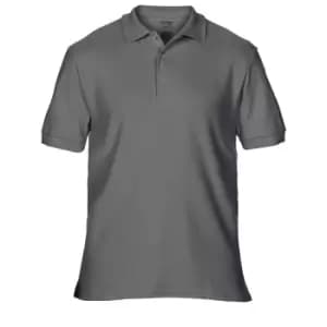 Image of Gildan Mens Premium Cotton Sport Double Pique Polo Shirt (XL) (Charcoal)