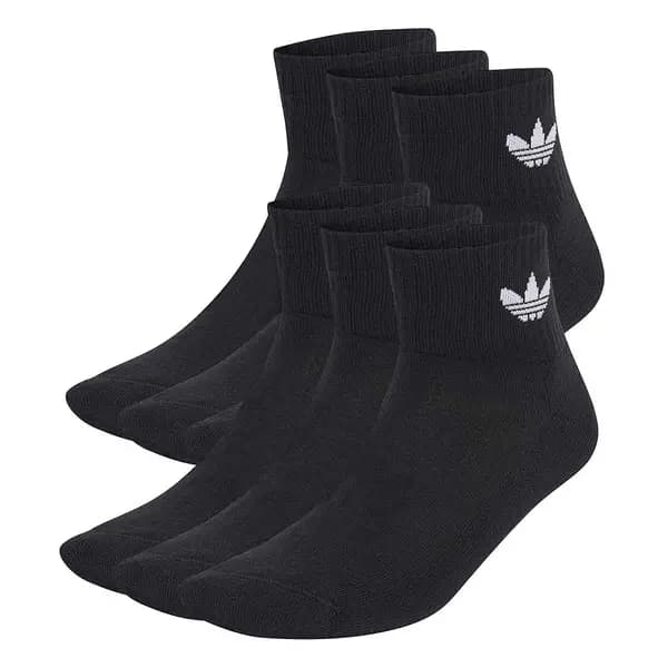 Image of Adidas Originals Mid Ankle 6er Pack, Schwarz Male