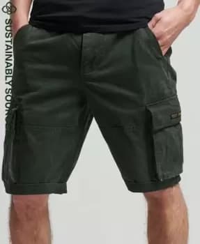 Image of Superdry Mens Organic Cotton Vintage Core Cargo Heavy Shorts Green / Surplus Goods Olive - Size: 30