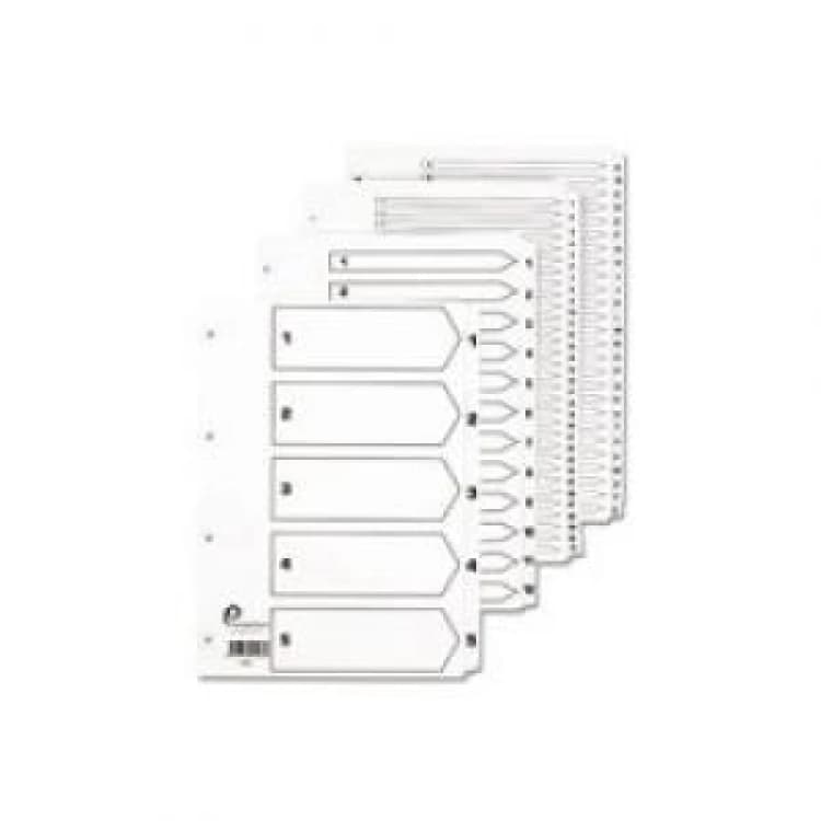 Image of 5 Star office 5 Star Office Index A-Z 26-Part Multipunched Mylar Tabs A4 White 711111