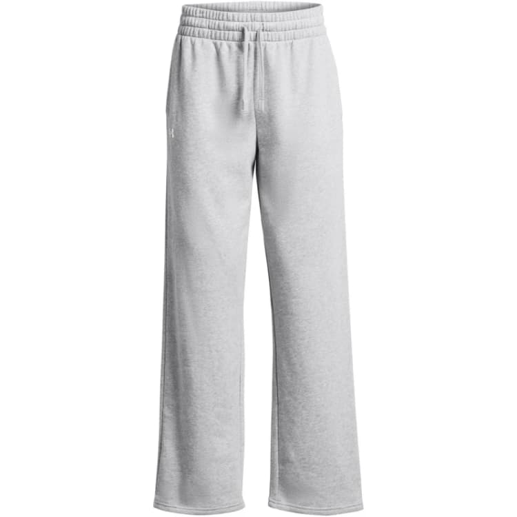 Image of Under Armour Ua Rival Flc Straight Pant Joggers Womens Open Hem Fleece Jogging Bottoms 8 (XS) Grey 67031502310