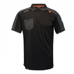 Image of Regatta Offensive Wicking Polo Tshirt - Black