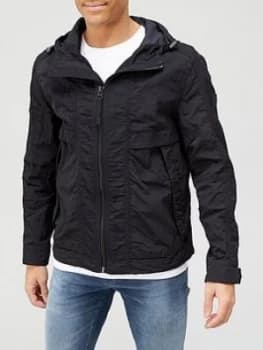 Image of Hugo Boss Onic 1-D Nylon Hooded Jacket Black Size L Men