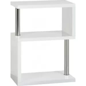 Image of Charisma Modern Living Room Furniture White Gloss 3 Shelf Unit