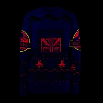 Image of Jurassic Park - Gates Unisex Christmas Jumper Large