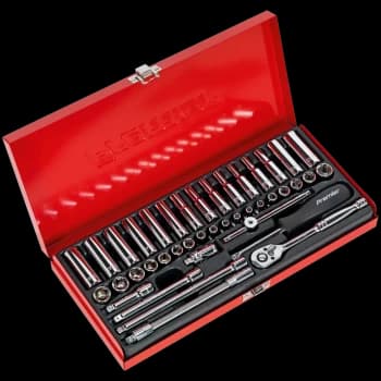 Image of Sealey 41 Piece 1/4" Drive Hexagon WallDrive Socket Set Metric and Imperial 1/4"