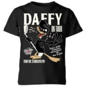 Image of Looney Tunes Daffy Concert Kids T-Shirt - Black - 7-8 Years