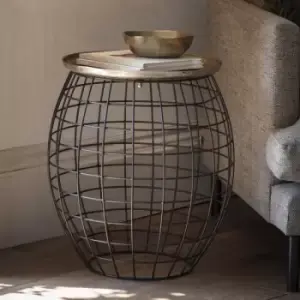 Image of Gallery Interiors Rowen Side Table Antique / Gold