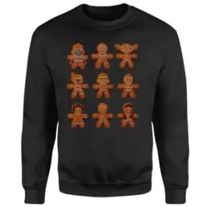 Image of Star Wars Gingerbread Characters Black Christmas Jumper - S
