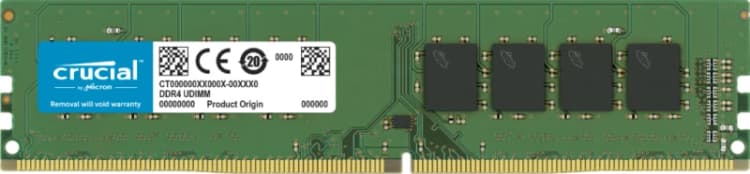 Image of Crucial CT16G4DFS832A memory module 16GB 1 x 16GB DDR4 3200 MHz