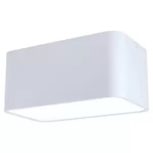Image of Wall / Ceiling Light White Aluminium Twin Downlight 1 x 28W E27 Bulb
