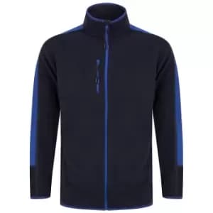 Image of Finden And Hales Unisex Adults Micro Fleece Jacket (XL) (Navy/Royal Blue)