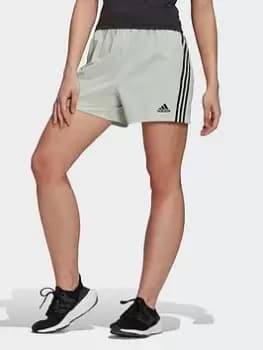 Image of adidas Trainicons 3-stripes Woven Shorts, Green, Size L, Women