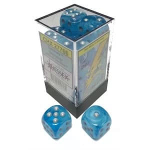 Image of Chessex 16mm D6 Dice Block - Luminary Sky w/silver