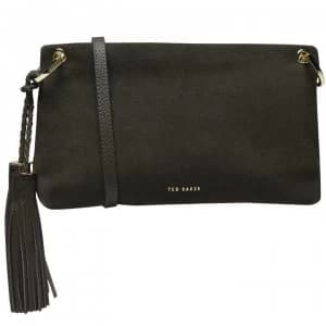 Image of Ted Baker Demetra Suede Zip Top Bag - khaki