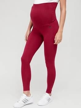 Image of adidas Maternity Leggings - Burgundy, Size 2Xs, Women