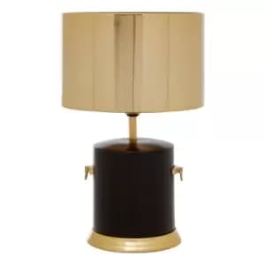 Image of Statement Black and Gold Shade Contrast Table Lamp