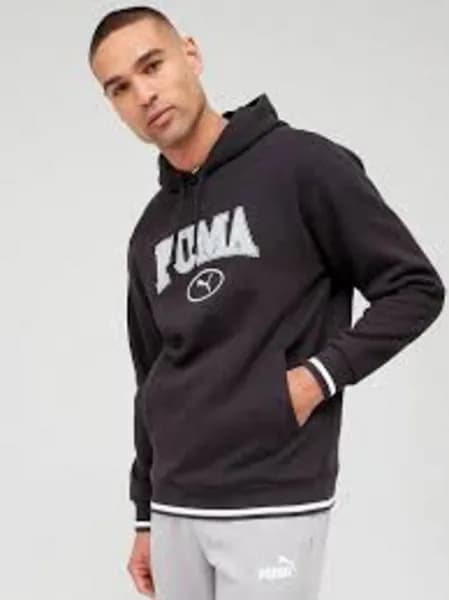 Image of Puma Mens Squad Hoodie 53763103350 Size Small - Black
