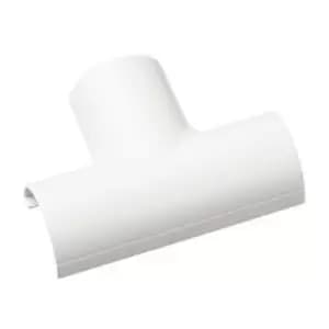 Image of D-line - 20x10mm White Micro+ Trunking Clip-Over Equal Tee - White