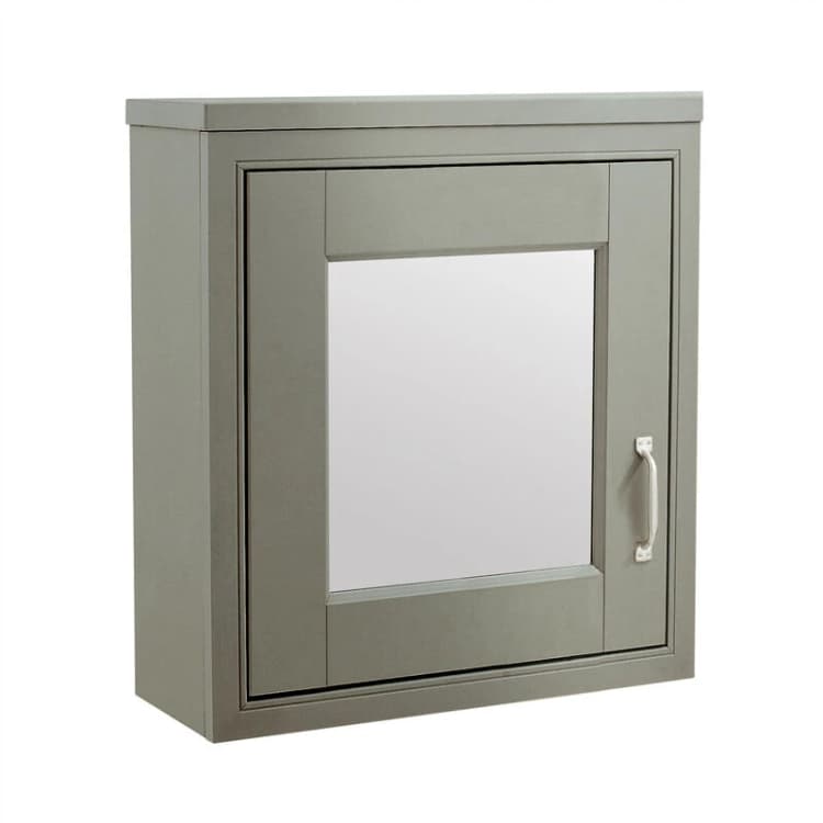 Image of Nes Home Grey Chiltern Traditional 500mm Mirror Cabinet Grey