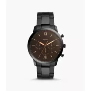 Image of Fossil Mens Neutra Chronograph Stainless Steel Watch - Black