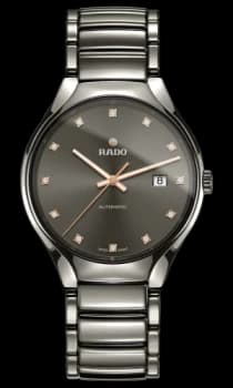 Image of Rado True Automatic Diamonds Unisex watch - Water-resistant 5 bar (50 m), Plasma high-tech ceramic, grey