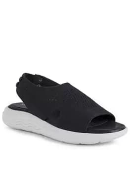 Image of Geox Spherica Flat Sandals, Navy, Size 6, Women
