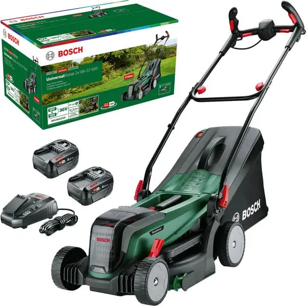 Image of Bosch UniversalRotak 2x18V-37-550 36V 2 x 6Ah Li-ion Cordless Rotary Lawnmower