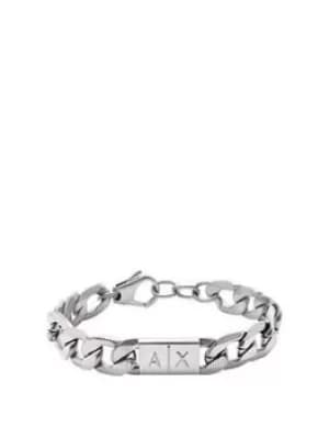 Image of Armani Exchange Curb Logo Bracelet