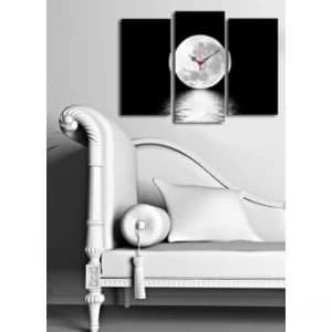 Image of 3PATCS-17 Multicolor Decorative Canvas Wall Clock (3 Pieces)