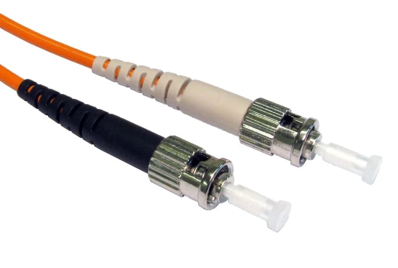 Image of Cables Direct 1m OM2 Fibre Optic Cable, ST - ST (Multi-Mode)