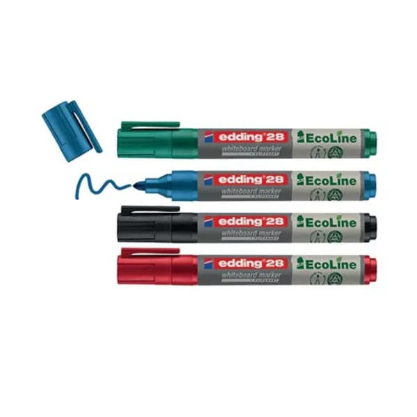 Image of Edding e-28/4 S EcoLine Whiteboard Marker A5 Assorted (Pack of 4) 4-28-4
