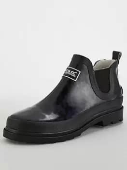 Image of Regatta Lady Harper Ankle Wellington Boot - Black Navy, Black/Navy, Size 4, Women