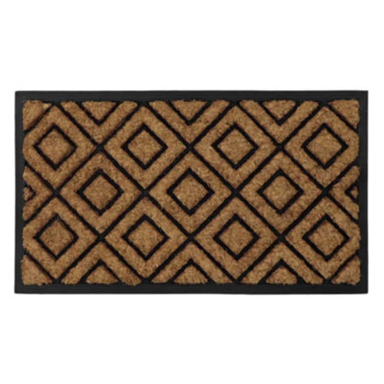 Image of JVL Comfort Tuffscrape Door Mat, 40x70cm, Diamond Brown