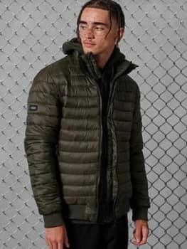 Image of Superdry Fuji Bomber Jacket - Khaki, Size L, Men