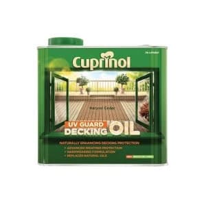 Image of Cuprinol UV Guard Decking Oil Natural Oak 2.5 litre